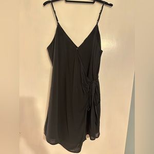 Forever 21, black wrap romper with back zipper